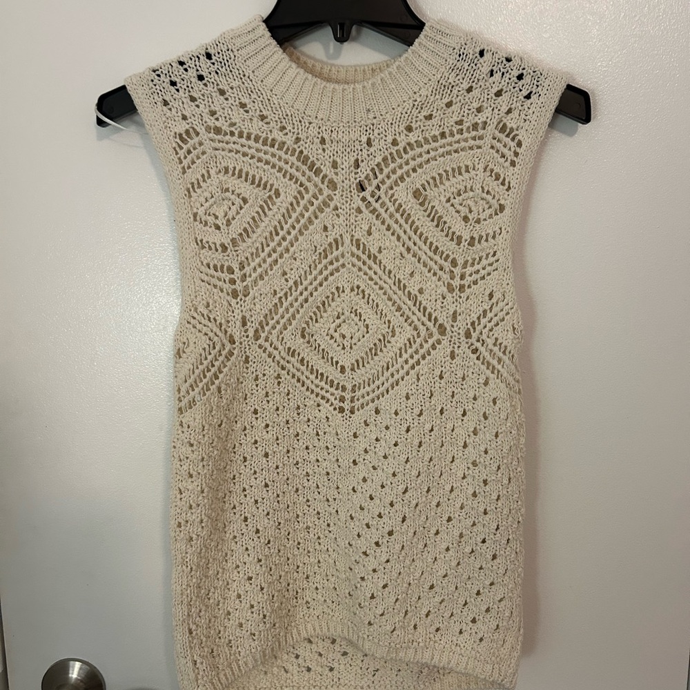 Crotchet Cream Tanktop